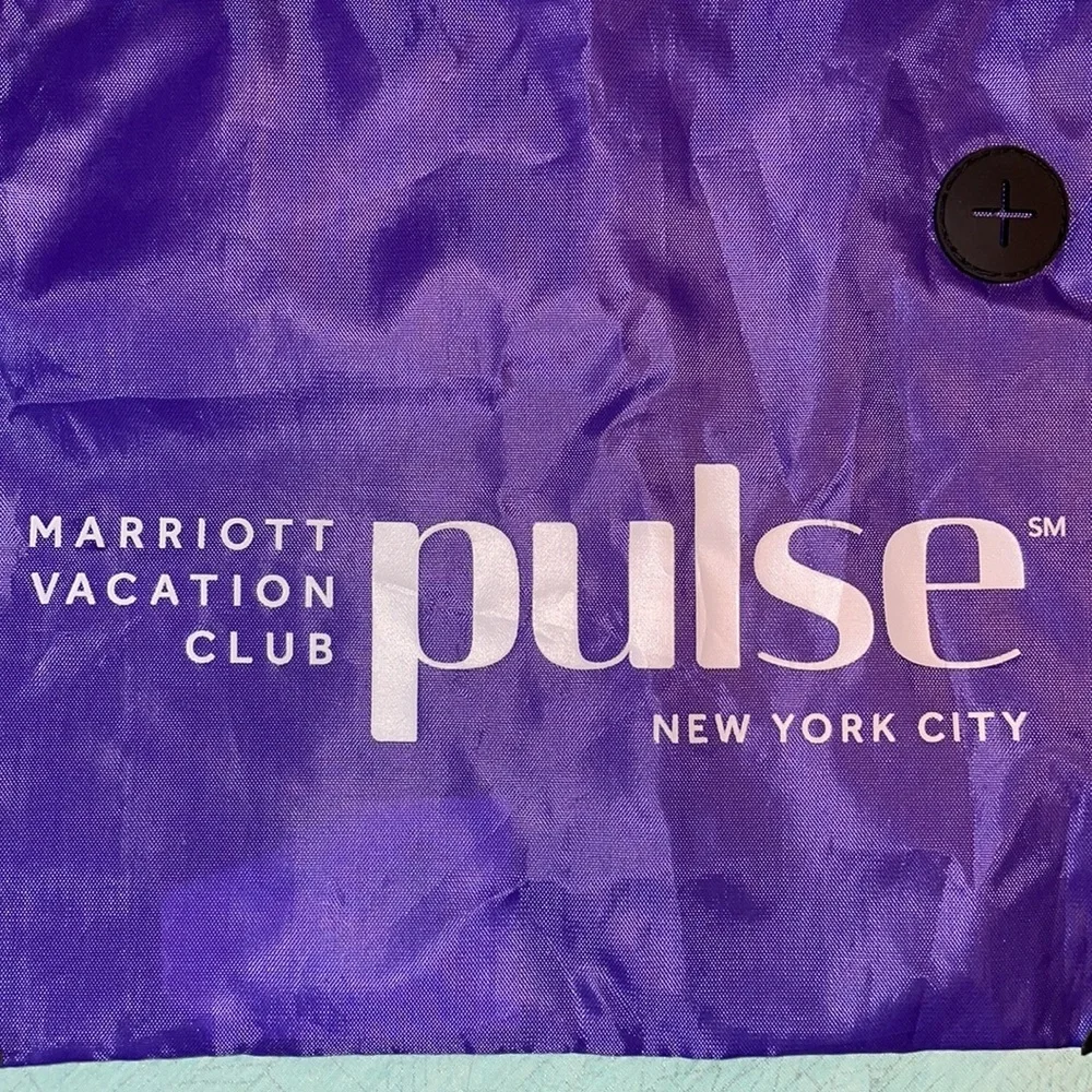 Marriott Vacation Club Pulse New York City Drawstring backpack Purple